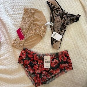 Lace Underwear NWT (3) bundle - hanky pinky, Chantelle, Commando